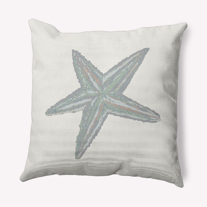 Starfish Nautical Decorative Indoor Pillow - Pretty Grey - 18" x 18"
