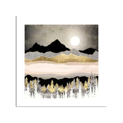 Winter Moon Fine Art Paper Print by SpaceFrog Designs - Multi
