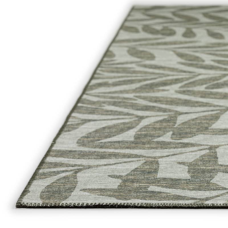 Indoor/ Outdoor Addison Yuma Foliage Motif Washable Area Rug