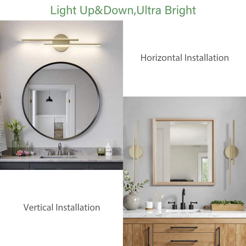 Modern Fixtures 21" Bathroom Vanity Lights Over Mirror Wall Sconce