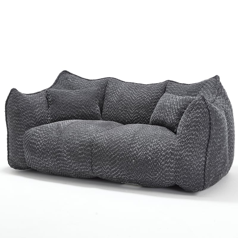 Giant Bean Bag Loveseat Sofa with Armrest for Living Room