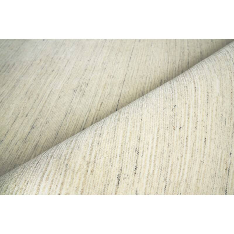 EXQUISITE RUGS Palazzo Hand-loomed Wool/Bamboo Silk Light Grey/Grey Area Rug.