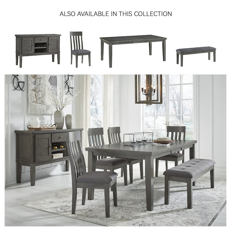 Hallanden Gray 50" Tufted Upholstered Dining Room Bench - 50"W x 17"D x 19"H