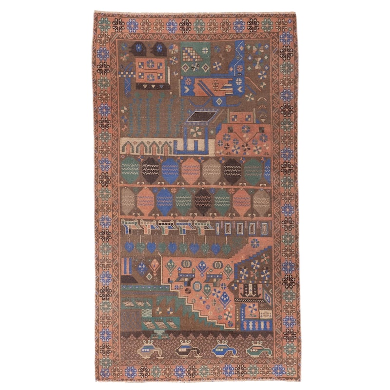 ECARPETGALLERY Hand-knotted Teimani Brown Wool Rug - 3'7 x 6'4