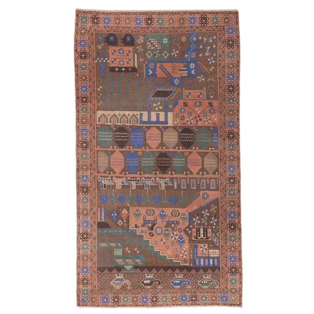 ECARPETGALLERY Hand-knotted Teimani Brown Wool Rug - 3'7 x 6'4