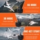 preview thumbnail 3 of 5, RC Plane, 4 Channel Remote Control Airplane with 6-Axis Gyro Stabilizer with 2 Batteries - 2.4GHZ 4 Channel