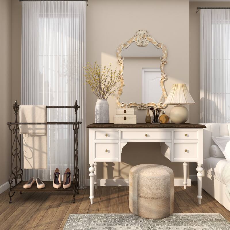 Black Wood Scroll Quilt Rack