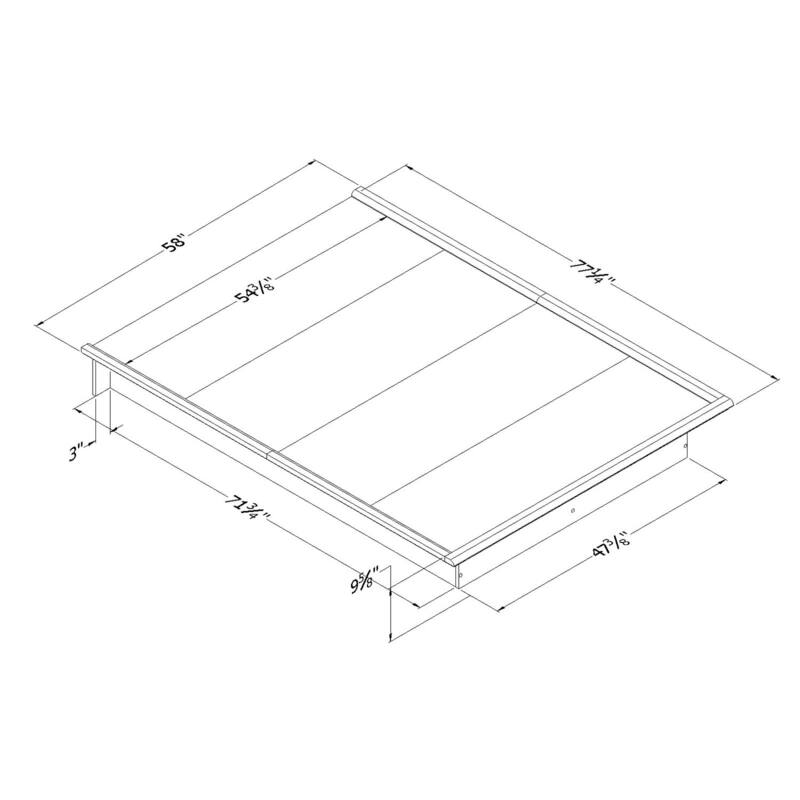 Full Size Platform Bed - Modern Simple Design - Home Imports Emporium