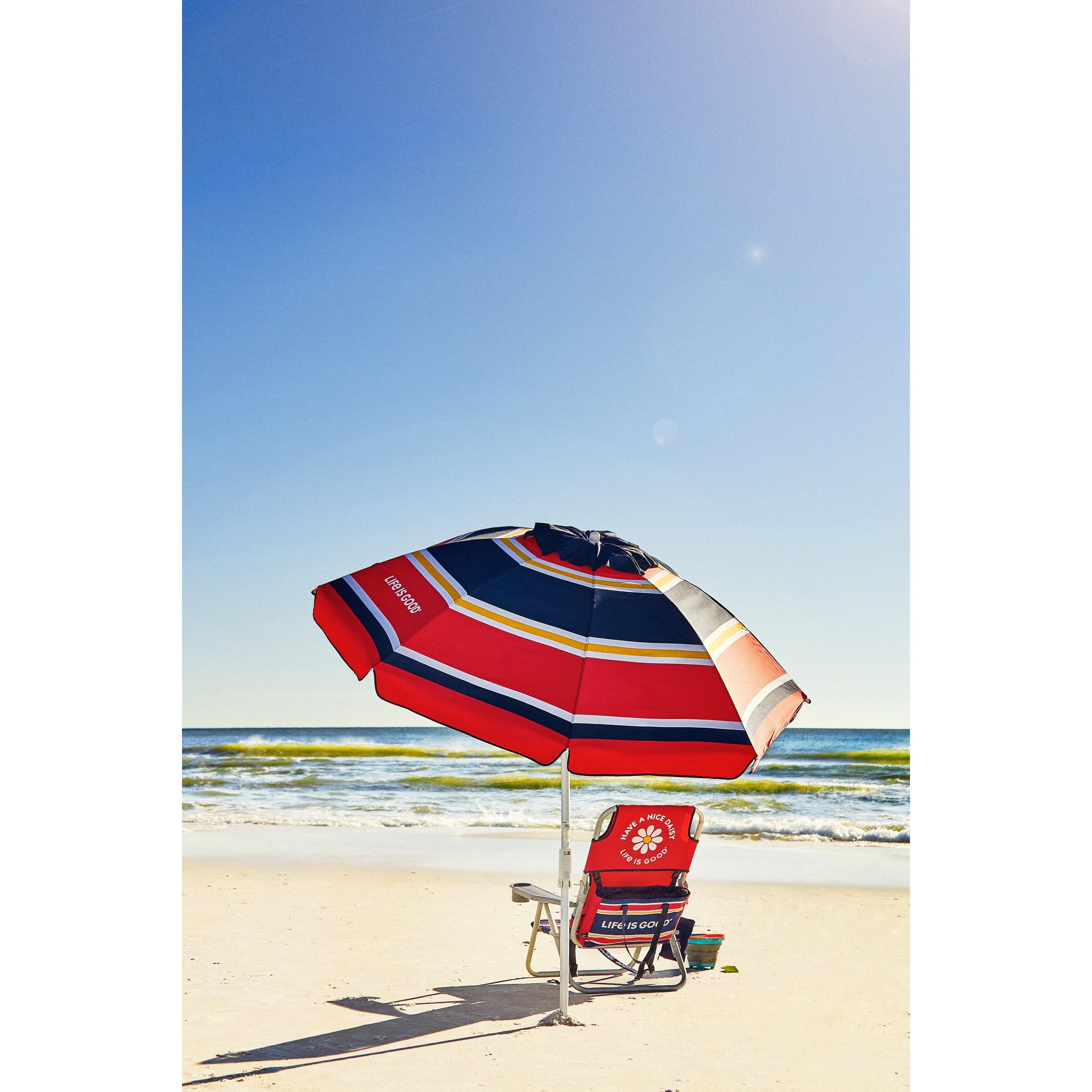 Life Is Good Beach Chair with Silver Frame Bed Bath Beyond 33387792