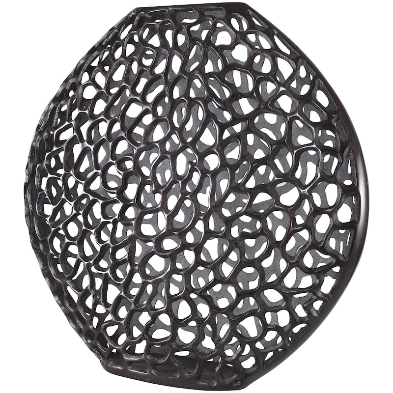 Uttermost 18011 Web 23-1/2" Tall Aluminum Vase - Dark Bronze