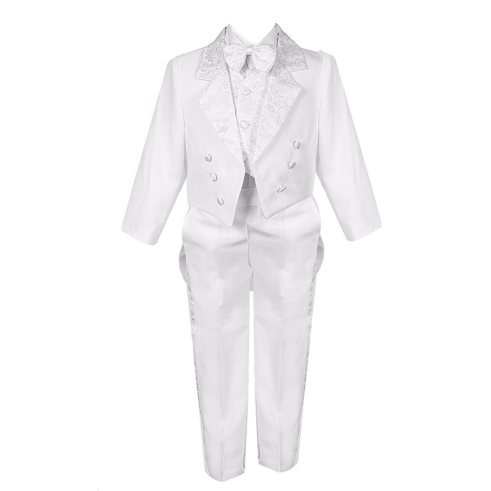 Yilaku Toddler Boys Suits Set 5 Piece Vest Shirt Bow Tie Little Boy Formal Dress Suit Clothing Outfit Set Pants