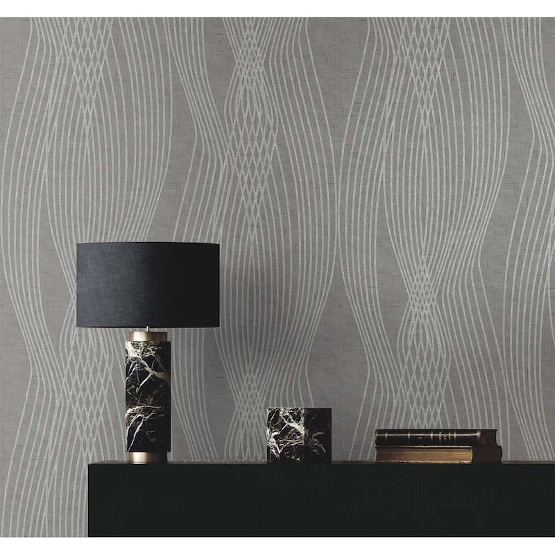 Seabrook Designs Amrita Abstract Wave Unpasted Wallpaper