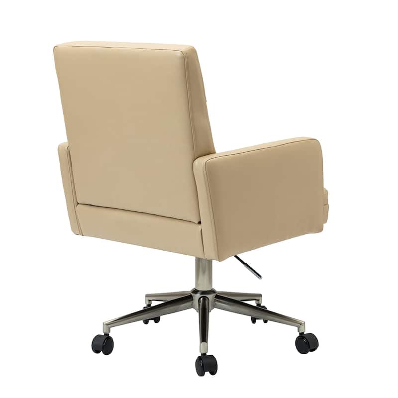 Lorenz Modern Vegan Leather Height-adjustable Office Chair with 5 Wheels by HULALA HOME