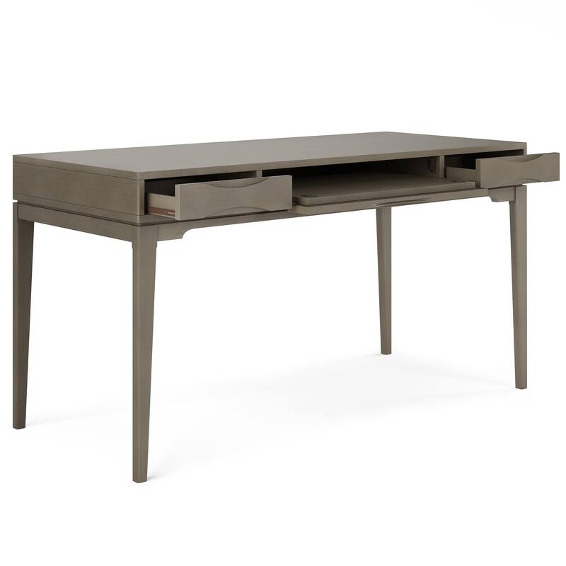 WYNDENHALL Pearson SOLID HARDWOOD Mid Century Modern 60 inch Wide Writing Office Desk