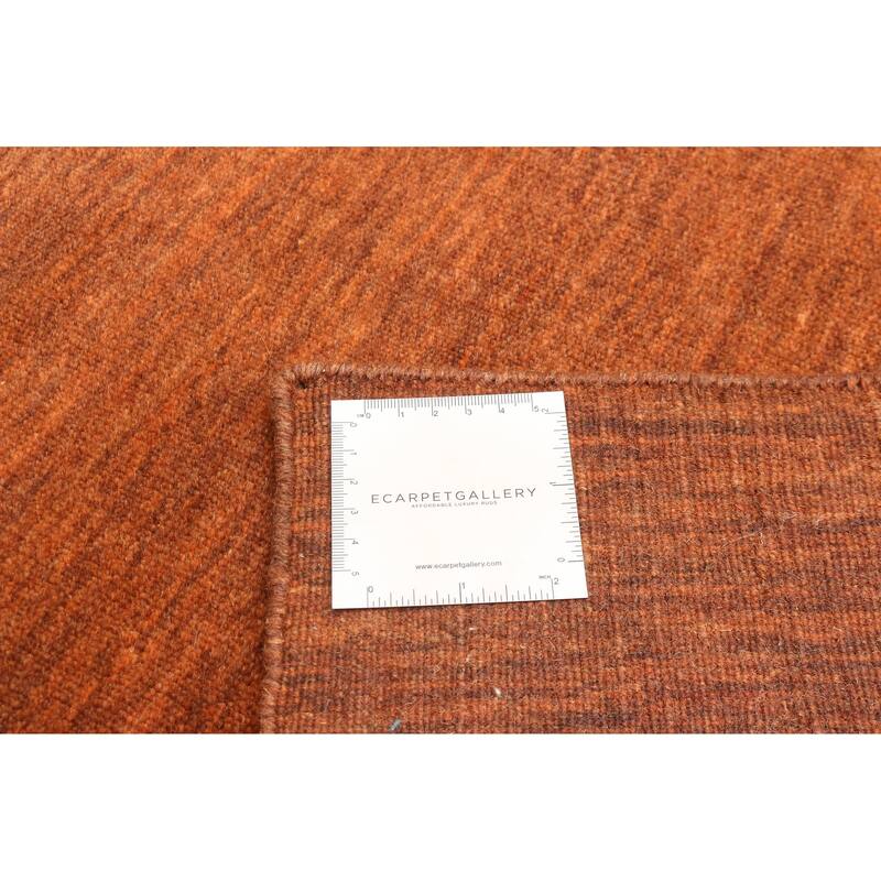 ECARPETGALLERY Hand Loomed Kashkuli Gabbeh Dark Copper Wool Rug - 4'8 x 7'11