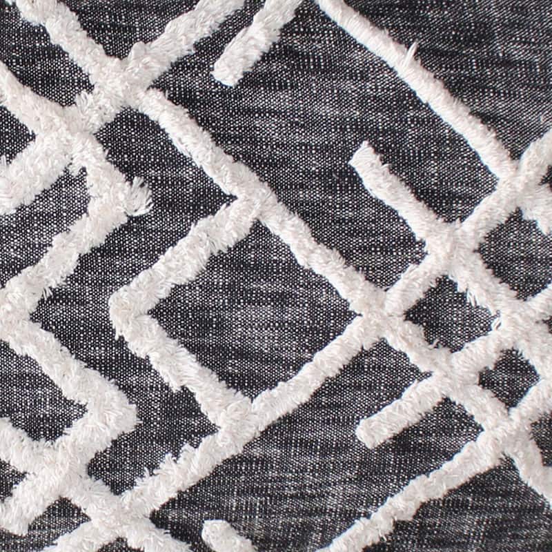 Sevita Tufted Geometric Diamond and Distressed Bench 16"W x 47"L x 18"H - 1'6" x 3'11" x 1'4"