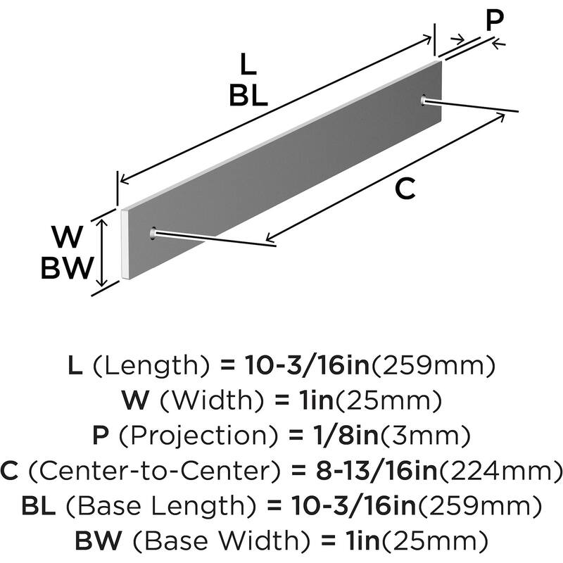 Amerock BP37766 Ladera 10-3/16" Backplate for 8-13/16" Center to