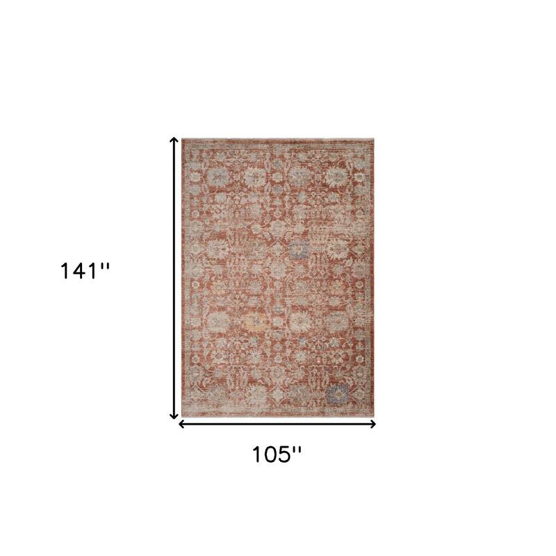 HomeRoots Floral Medallion Traditional Rectangle Area Rug
