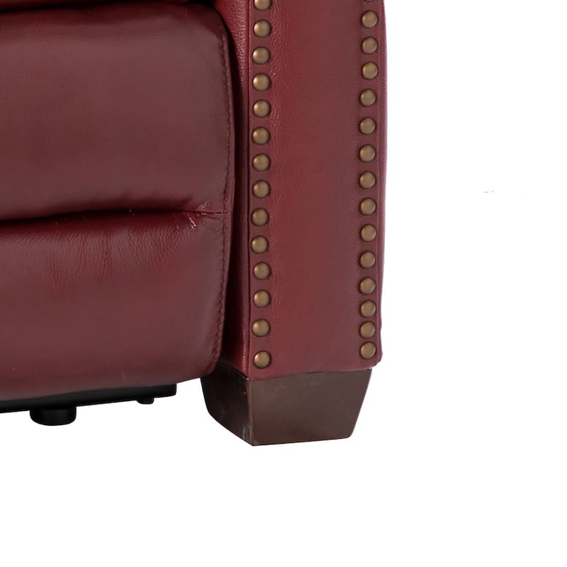 Alina 31.50" Wide Genuine Leather Power Recliner with USB Port