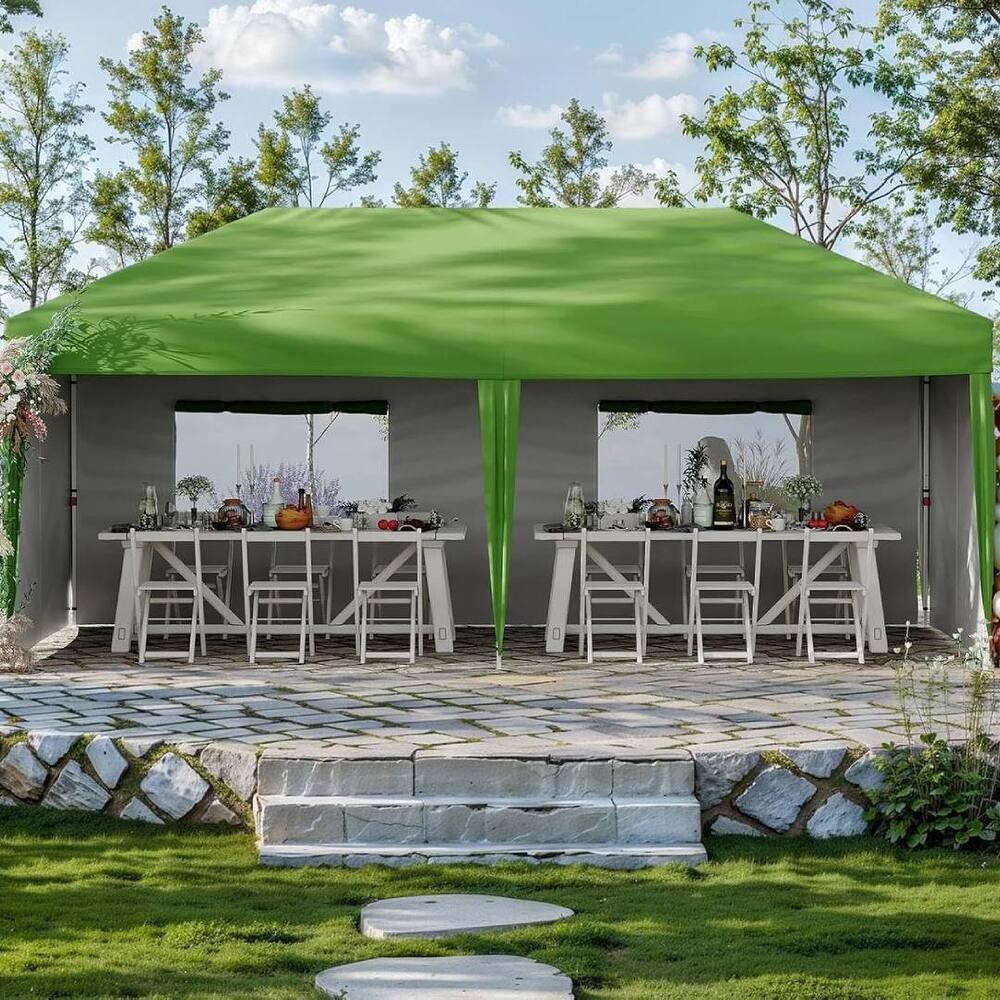 10X20 Pop Up Canopy Tent with 4 Sidewalls for Events, Parties, Camping