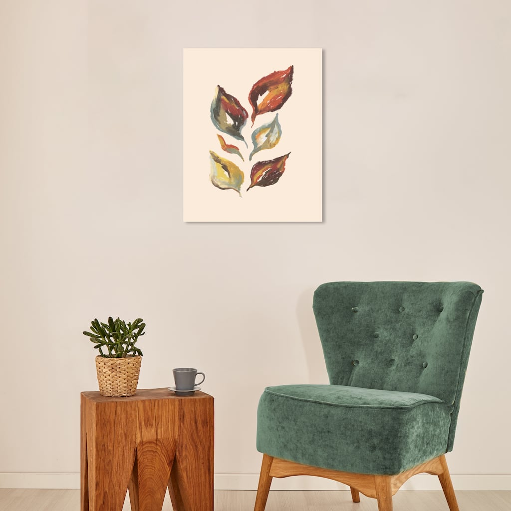 Wynwood Studio Canvas Floral and Botanical Rusty Texture Leaves Brown Rustic Wall Art Canvas Print