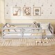 preview thumbnail 1 of 10, Montessori Floor Bed with Fence,Wood Kids Bed,Twin Size Grey