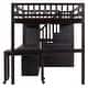 preview thumbnail 110 of 110, Twin/Full Size Loft Bed with Storage Staircase, Wardrobe and Desk, Solid Wood Loft Bedframe with 2 Storage Drawers and Shelves