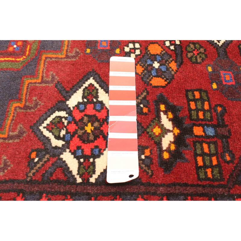 ECARPETGALLERY Hand-knotted Andelz Dark Red Wool Rug - 4'4 x 6'6