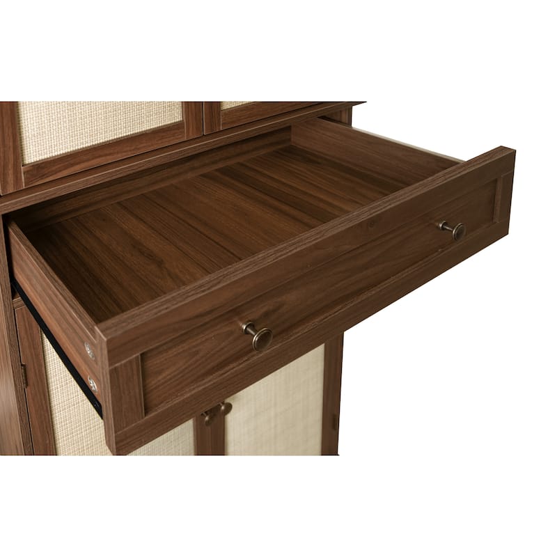 4 Door Cabinet with 1 Drawer,with 4 Adjustable Inner Shelves