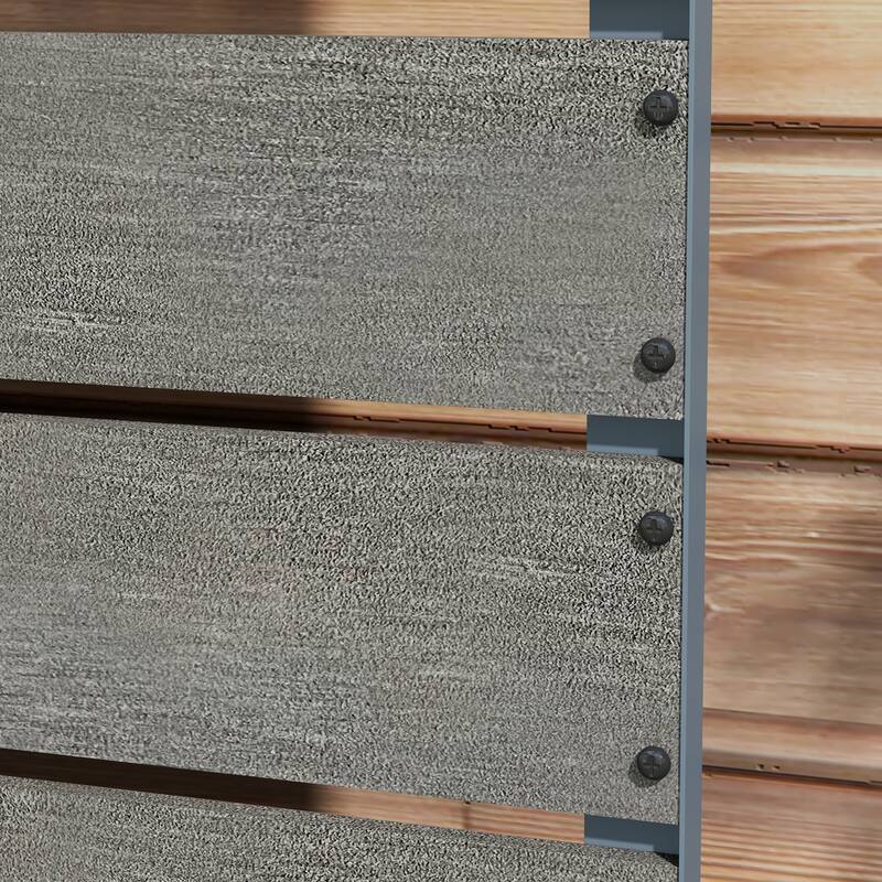 Outsunny Raised Garden Bed with Trellis for Climbing Plants, Planter Box with Drainage Gap, Freestanding Trellis Planter