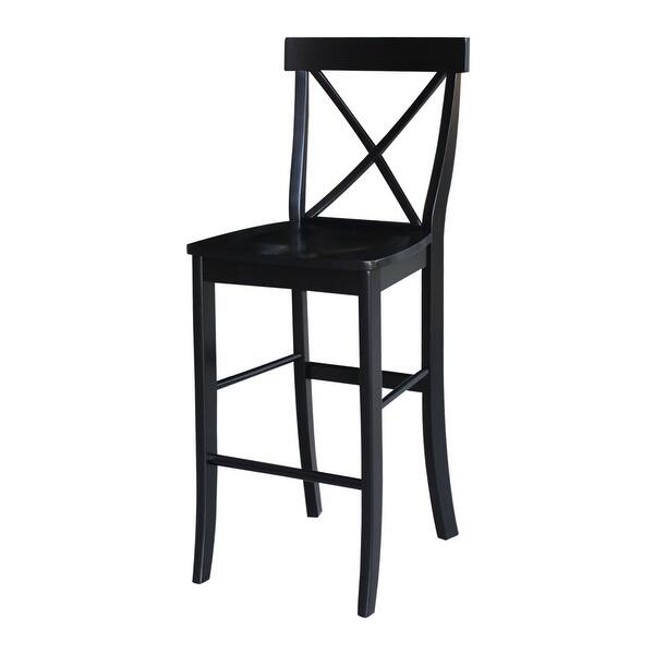 Shop X Back Black Bar Stool On Sale Overstock 6179721