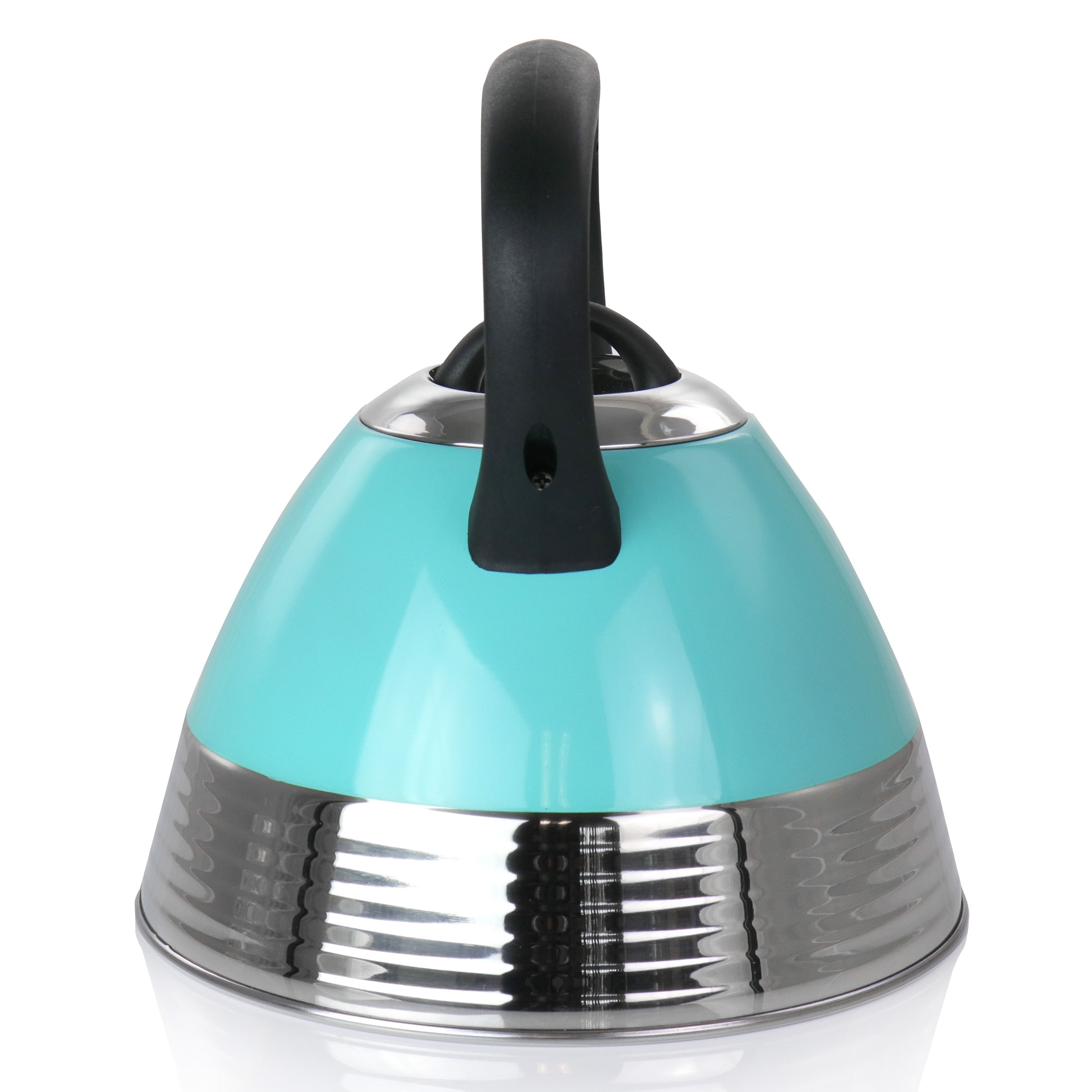 Circulon Enamel on Steel 2-Qt. Whistling Teakettle with Flip-Up Spout - Turquoise