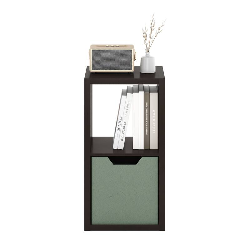 Furinno Cubicle Open Back Decorative Cube Storage Organizer, 2-Cube