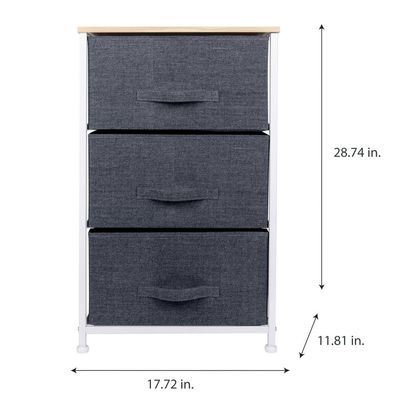 Simplify 3 Drawer Storage Chest in Beige