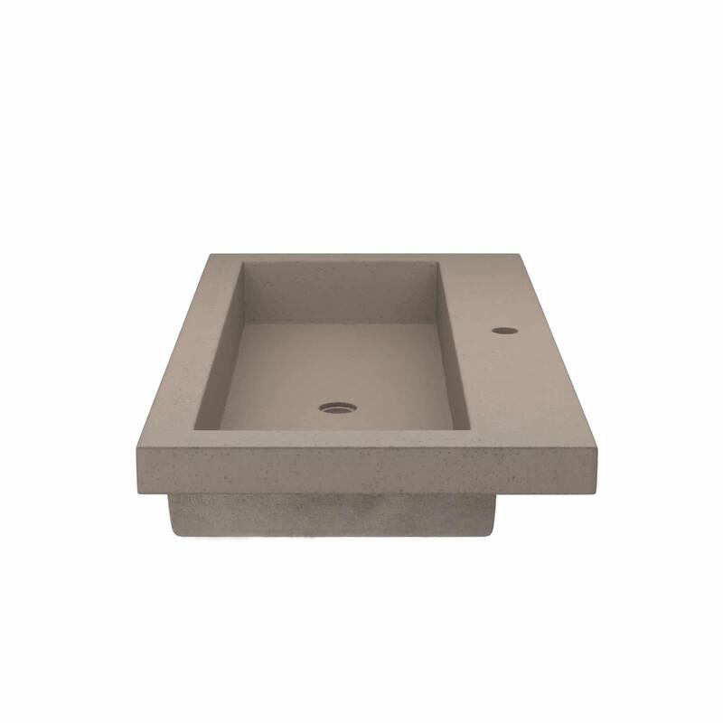 36" NativeStone Trough Drop-in Rectangular Bathroom Sink - 36" x 19" x 5"