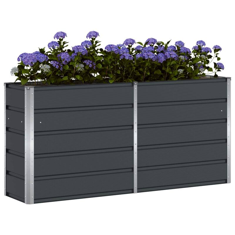 vidaXL Planter in Steel - 39.37 x 15.75 x 17.72"