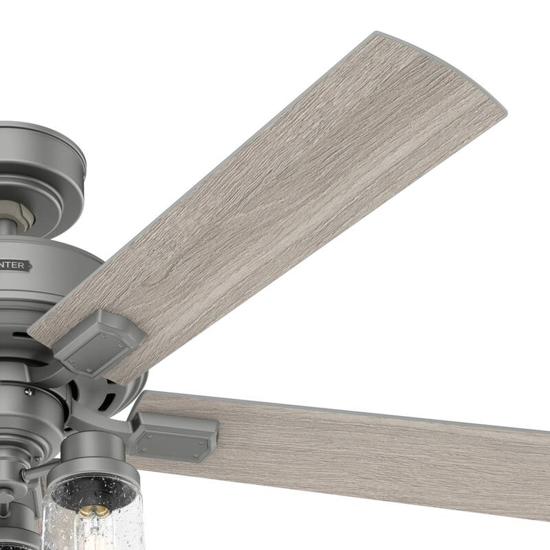 Hunter 52" Hartland Ceiling Fan with LED Light and Handheld Remote - Modern Farmhouse, Transitional
