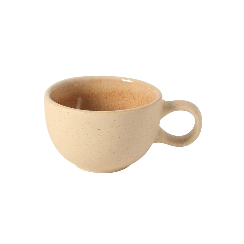 Gibson Elite Manila Bay 8-Piece Stoneware 5 oz Reactive Glaze Expresso & Coffee Cup and Saucer Set, Assorted Colors