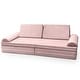 preview thumbnail 31 of 33, Playscape Deluxe Plush Velvet Kids 6 Piece Modular Couch / Playset Rose