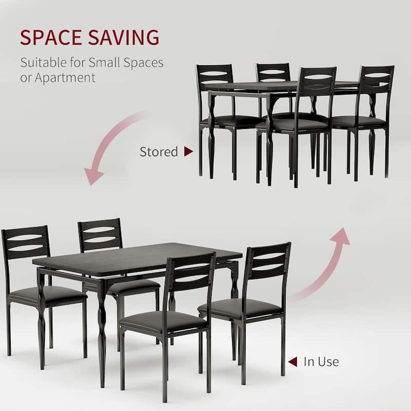 Dining Table Set for 4 with Spiral Table Legs for Small Spaces Kitchen Apartment