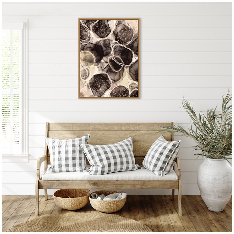 Kate and Laurel Sylvie Sand Detail #1 Framed Canvas by Alicia Bock