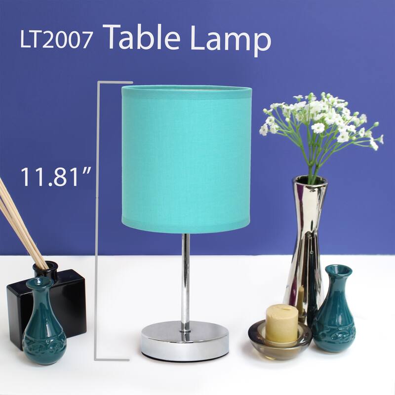 Simple Designs 11.81" Basic Mini Table Lamp with Feit LED Bulb Included - 11.81