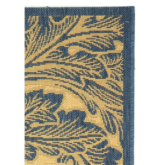 SAFAVIEH Courtyard Bettyjane Tropical Leaves Indoor/ Outdoor Area Rug