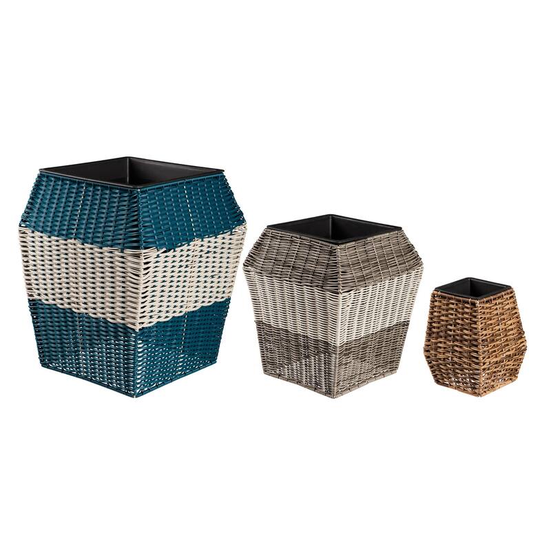 High Resin Wicker Planter (Set of 3)