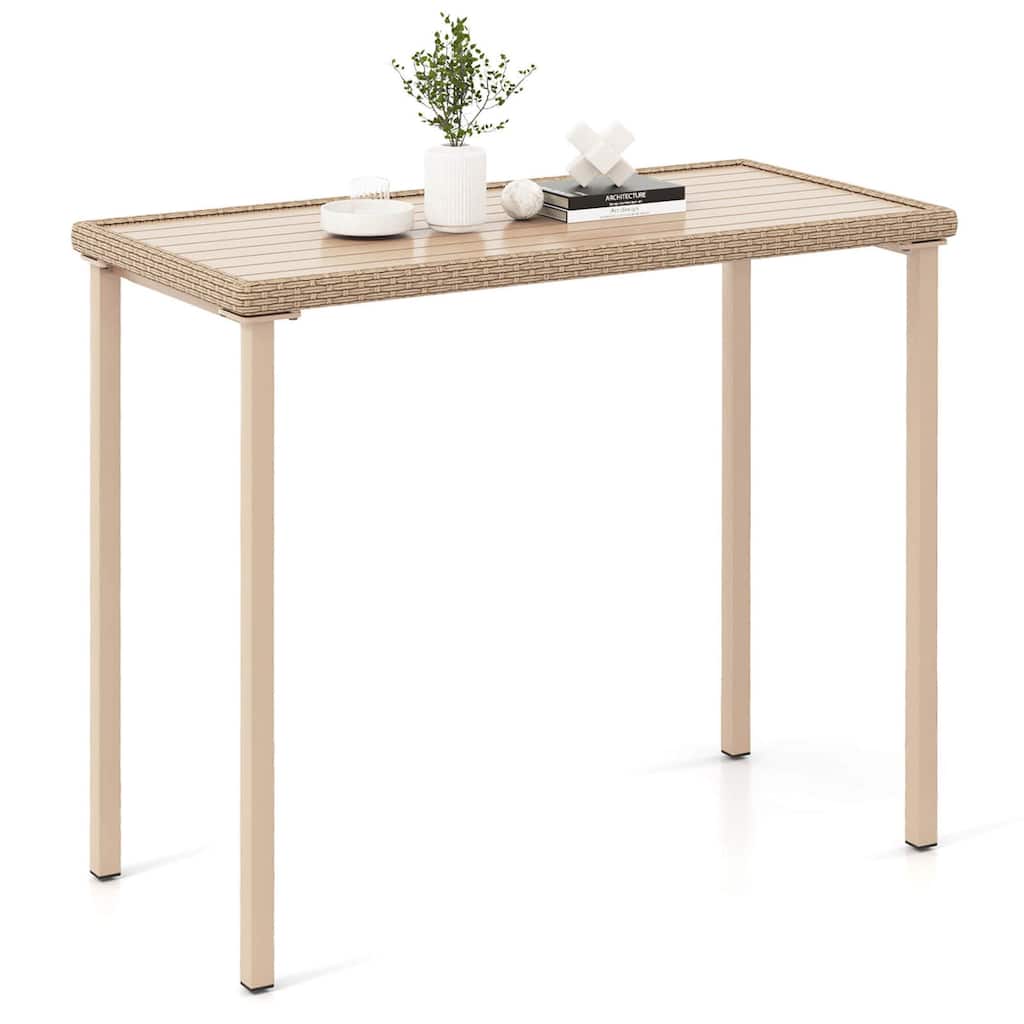 Costway 48" Outdoor Counter Height Table Patio Bar Table Heavy Duty - See Details