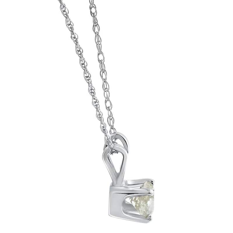 1/2 ctw Diamond Solitaire Necklace & Studs Earrings Set White Gold