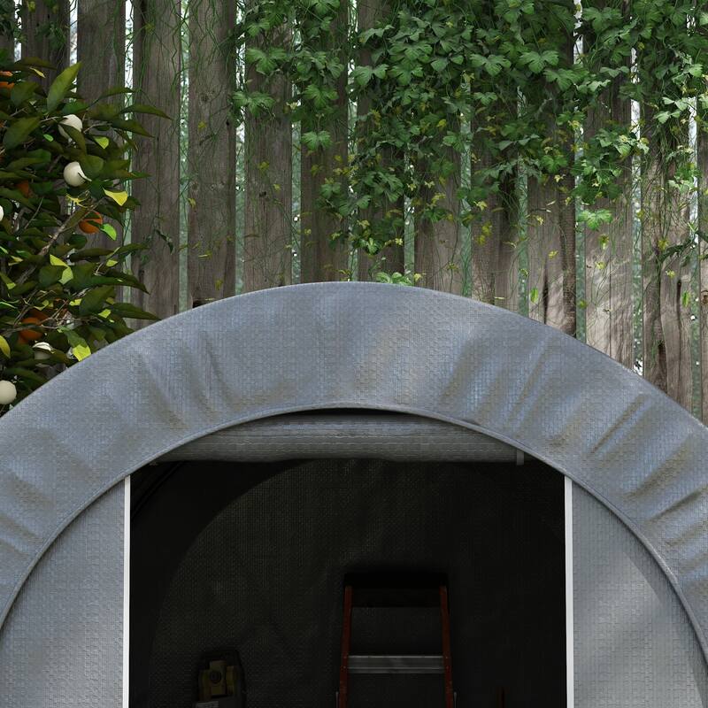 6'x 8'Garden Storage Tent, Heavy Duty Outdoor Shed, Waterproof Portable Shed Storage Shelter with Galvanized Metal Frame