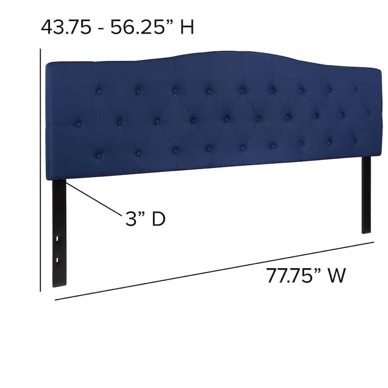 Arched Button Tufted Upholstered Headboard