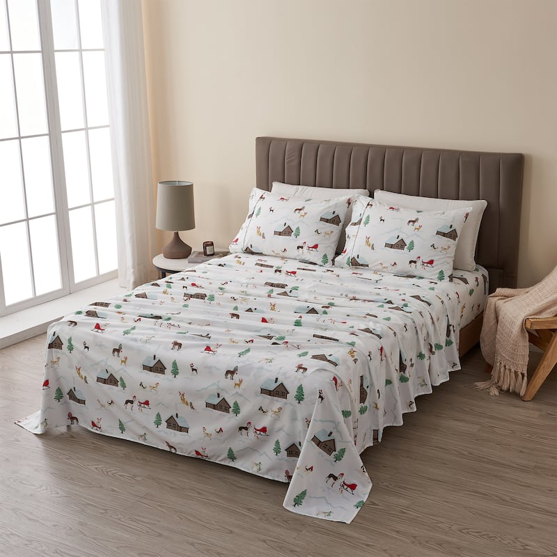 Premium Rustic Lodge Microfiber Sheet Set