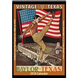 Texas Vintage Football Wall Calendar Texas Longhorns By Asgard Press Overstock 22385152 texas vintage football wall calendar 2021